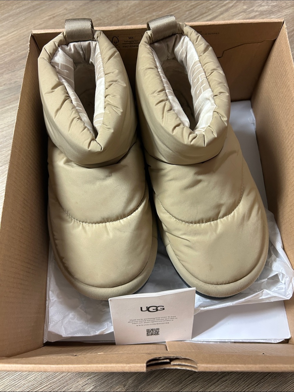 UGG Sand Puffer Slip-On Booties
